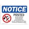 Signmission OSHA Notice Sign, 5" Height, 7" Width, Posted You Are Entering Private Sign With Symbol, Landscape OS-NS-D-57-L-17732 - alternate 1